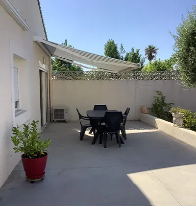 Grande terrasse privative de la villa au Grau d'Agde